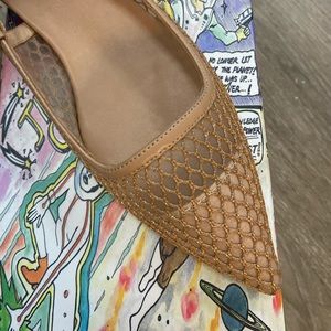 Jeffrey Campbell Emelia Nude Mesh Flat